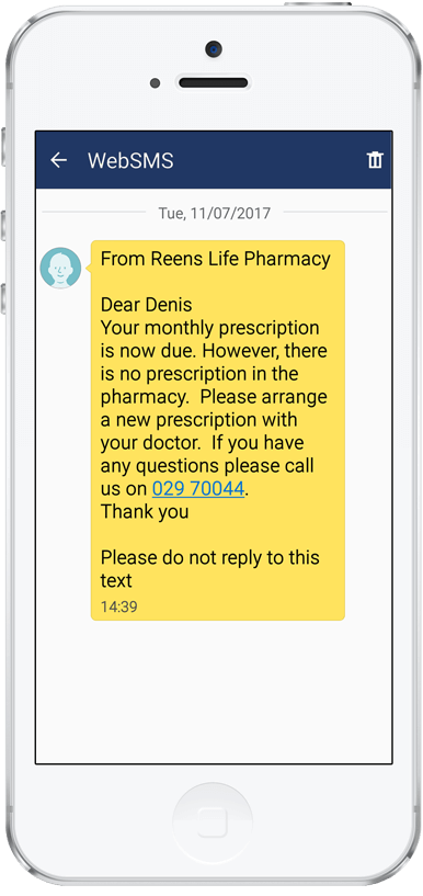 Reens Prescription Text Doctor d